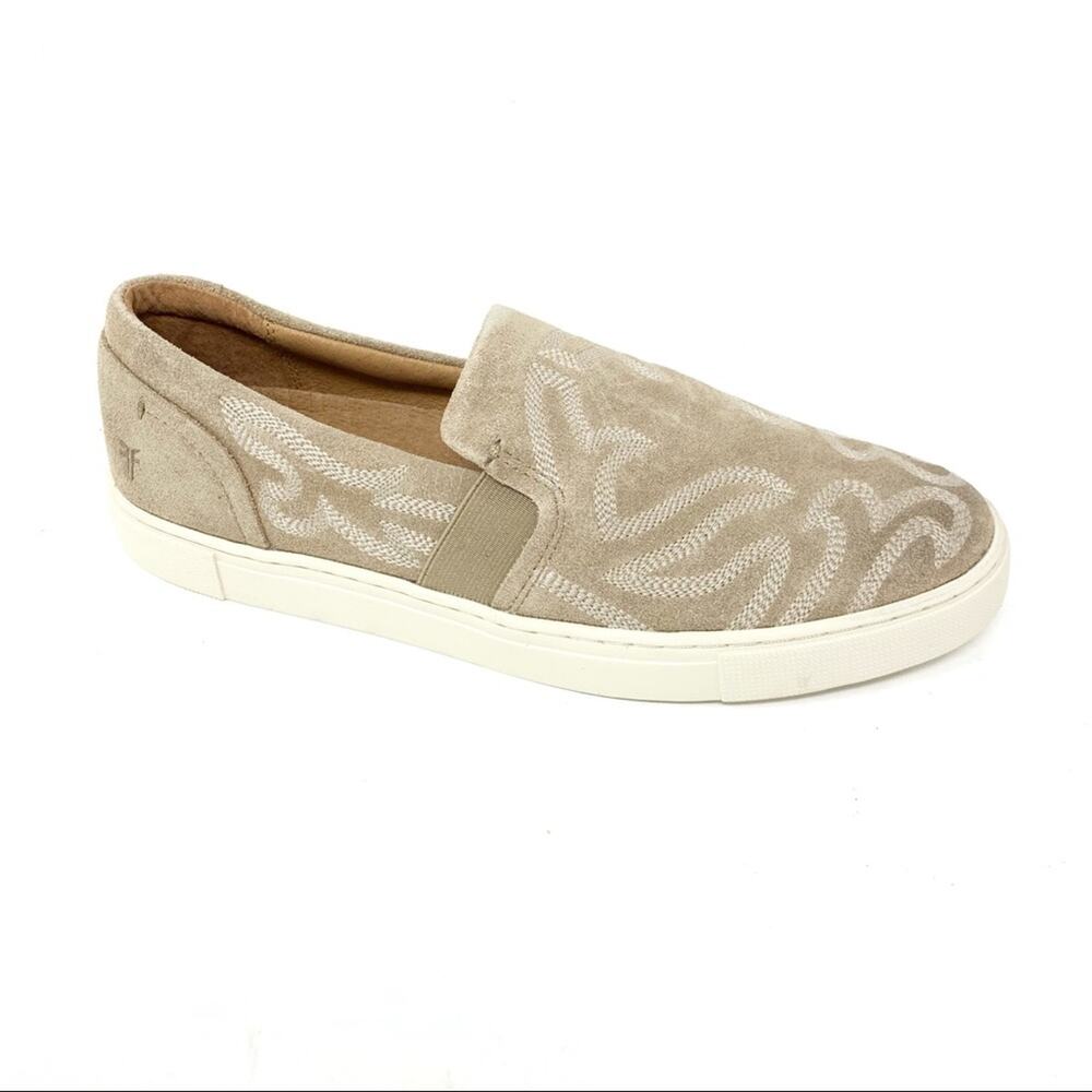 Frye Women's Ivy Primrose Slip On Sneaker Beige 8